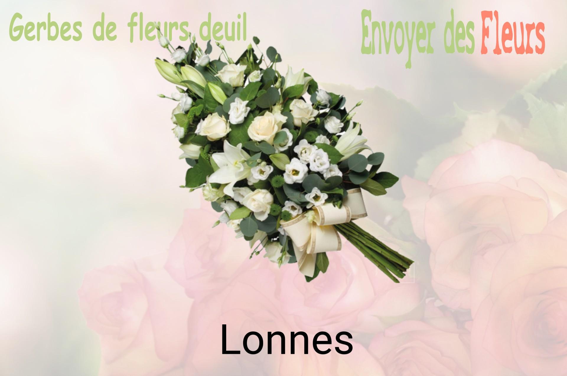Gerbe de fleurs de deuil livrée à Lonnes